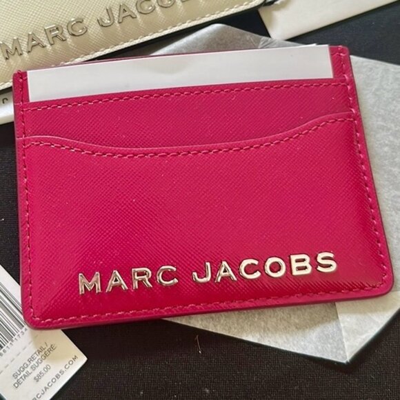 Marc Jacobs MSRP $85 PINK leather Card Wallet NWT - Picture 1 of 9